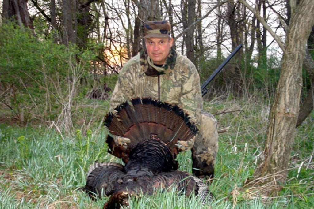 hunting guide with prize turkey